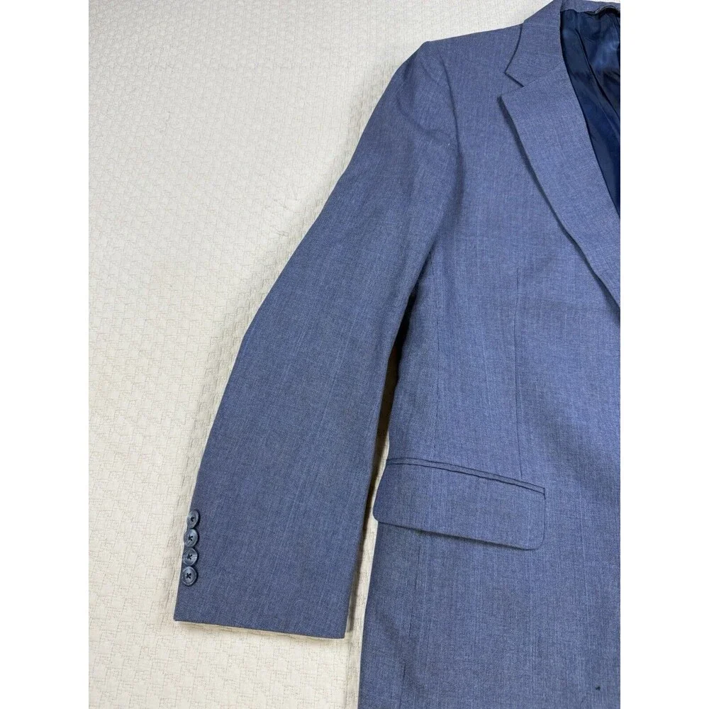 Burberry Porsum Wool Suit Formal Made USA Bullocks 70s 80s | Blue | Size Unknown